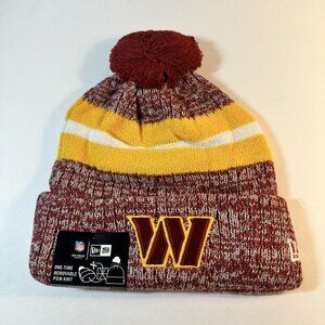 Washington Commanders New Era Winter Knit Hat Beanie Fleece Lined One Size NWT.